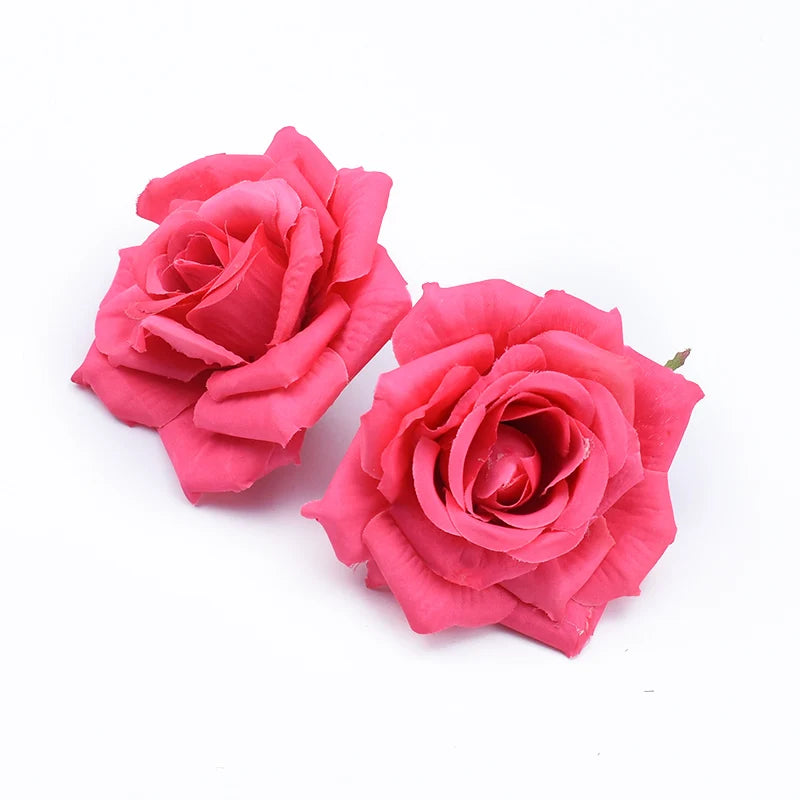 silk rose flower heads, 100 pack - artificial decoration for weddings, parties, anniversary, home décor, indoor silk roses for baby shower, birthday, bridal event