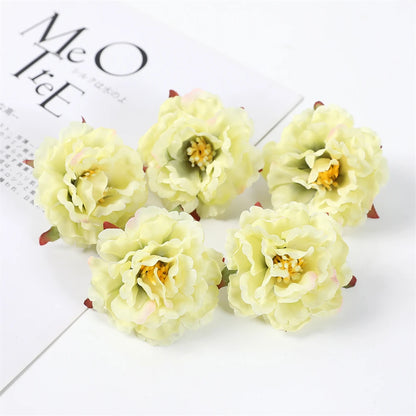 Artificial Peony Flower Heads, Silk Floral Decor, Wedding, Home, Events, DIY Headdress, Indoor Arrangement, Anniversary, Party Decoration, 10 Pack