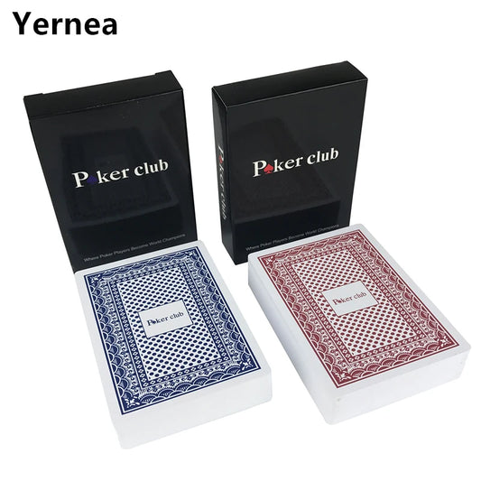 2 PCS/Set Waterproof Plastic Poker Playing Cards 2.48x3.46 Inch Scrub Cards for Texas Hold'em and Baccarat Game Nights, Durable and Easy to Handle Playing Cards