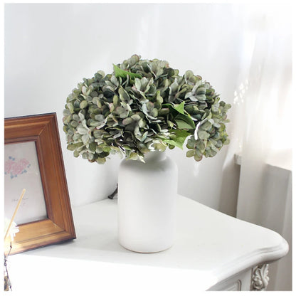 Silk Hydrangea Artificial Flower Bouquet for Home Decor, Weddings, Parties, Baby Showers, and More - Elegant Faux Floral Arrangement for Indoor and Outdoor Use