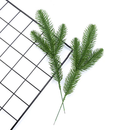 Artificial Green Leaf Branch Set, Hanging Decoration for Bridal Showers, Outdoor Events, 5 Pcs PP Plastic, Ideal for Home and Exhibition Display