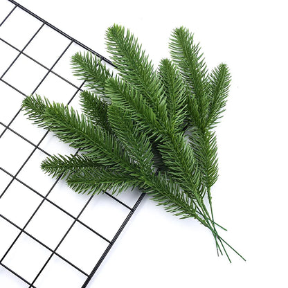 Artificial Green Leaf Branch Set, Hanging Decoration for Bridal Showers, Outdoor Events, 5 Pcs PP Plastic, Ideal for Home and Exhibition Display