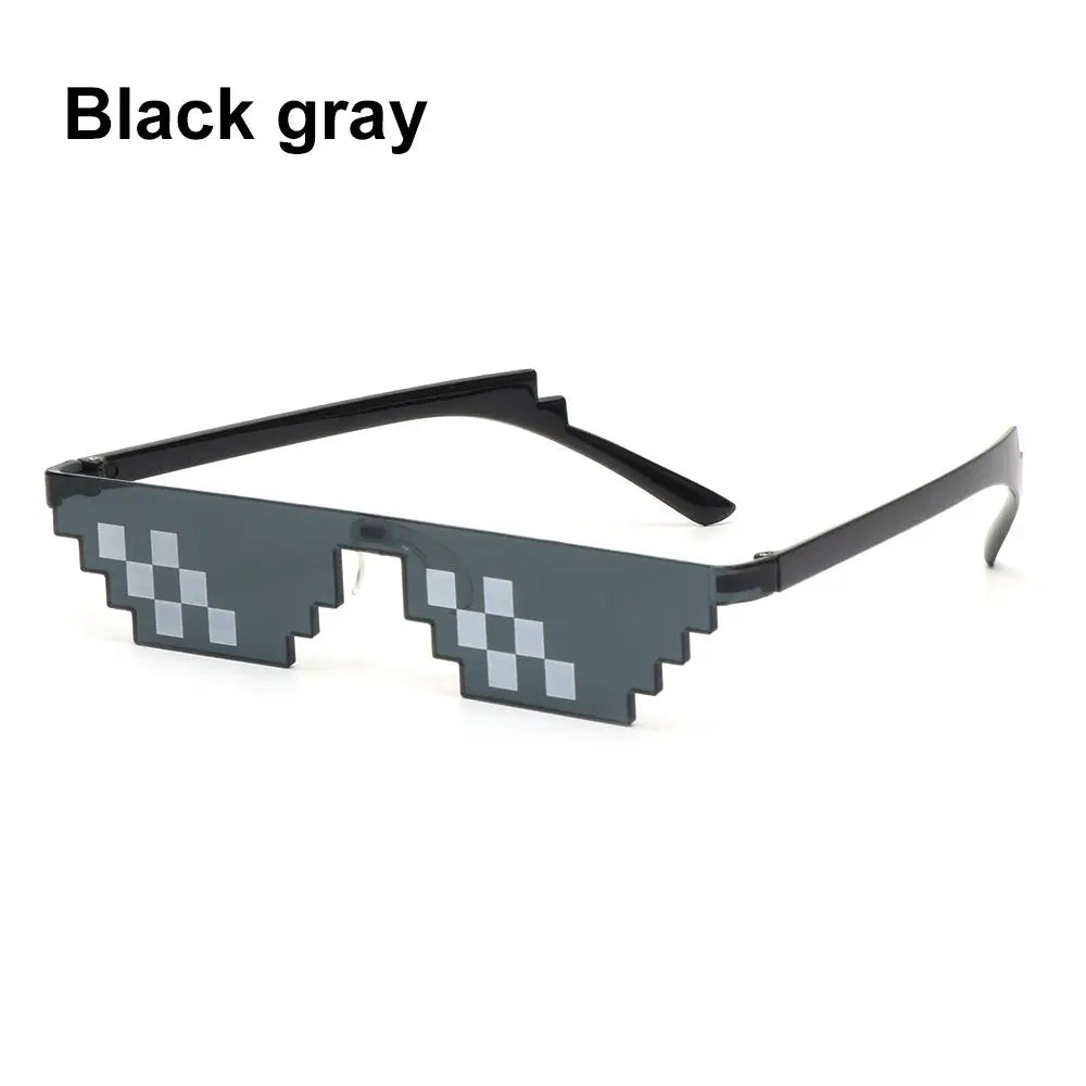 new design funny mosaic sunglasses thug life sun glasses pixel black retro gamer robot eyewear for birthday parties and cosplay favors