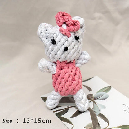 Bite-Resistant Cotton Rope Chew Ball for Small Dogs, Durable Teething Toy, Enhances Dental Health, Ideal for Puppies & Medium Breeds, Indoor & Outdoor Use