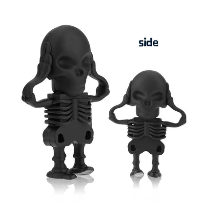 Spooky Skull USB Flash Drive | 32GB-128GB Memory Stick | Grim Reaper Design | Silicone Material | Perfect for Horror Fans and Unique Gift Ideas