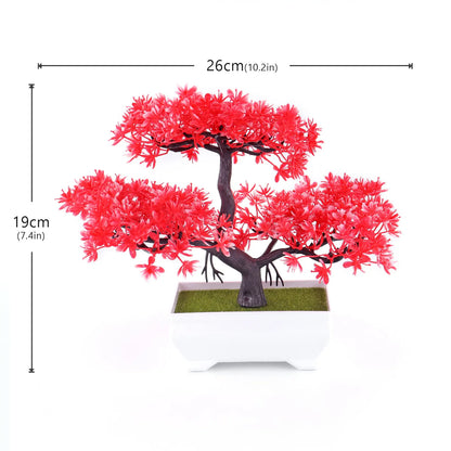 Artificial Bonsai Plant for Desktop, Office, or Window Sill | Plastic Decorative Potted Plant | Ideal for Home Decor, Outdoor Exhibitions | Natural-Looking Indoor Ornament