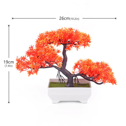 Artificial Bonsai Plant for Desktop, Office, or Window Sill | Plastic Decorative Potted Plant | Ideal for Home Decor, Outdoor Exhibitions | Natural-Looking Indoor Ornament