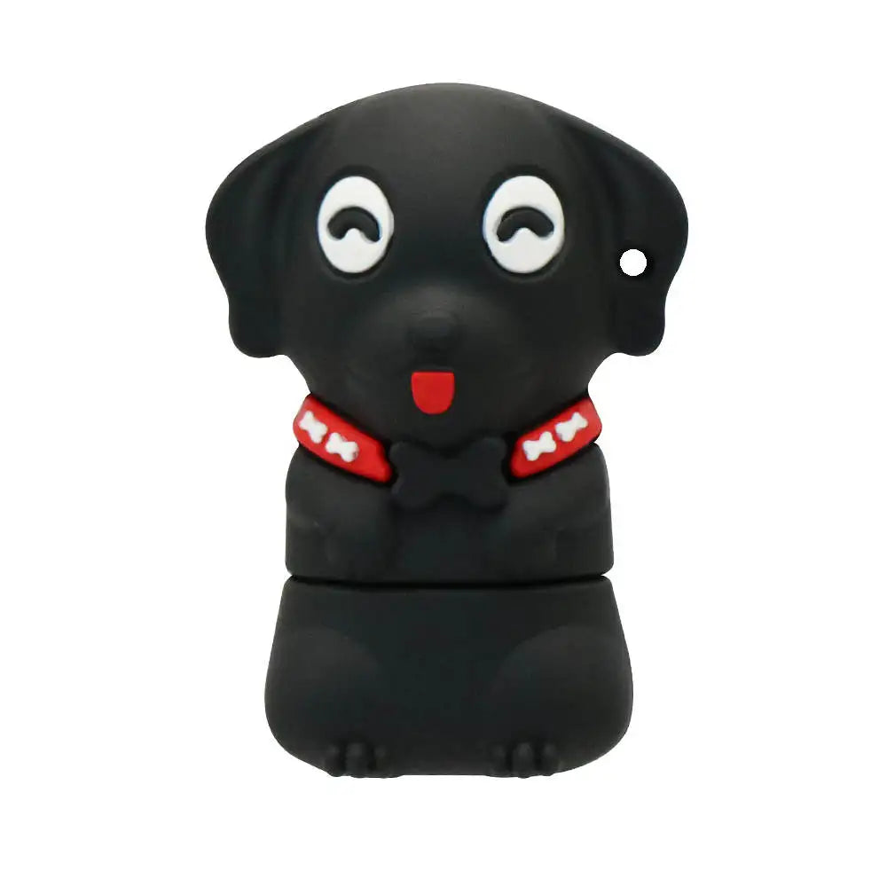 usb flash drive dog-themed memory stick, silicone animal design, 8gb to 256gb, compatible with windows & mac, cute cartoon pug, labrador, bulldog usb 2.0 pendrive for storage