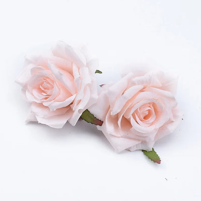 Silk Rose Flower Heads, 100 Pack - Artificial Decoration for Weddings, Parties, Anniversary, Home Décor, Indoor Silk Roses for Baby Shower, Birthday, Bridal Event