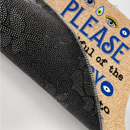 Please Be Mindful Of The Energy You Bring Into This Space Doormat - Loving Gift For Women And Yoga Lovers - Rubber Base Non-Slip Welcome Mat