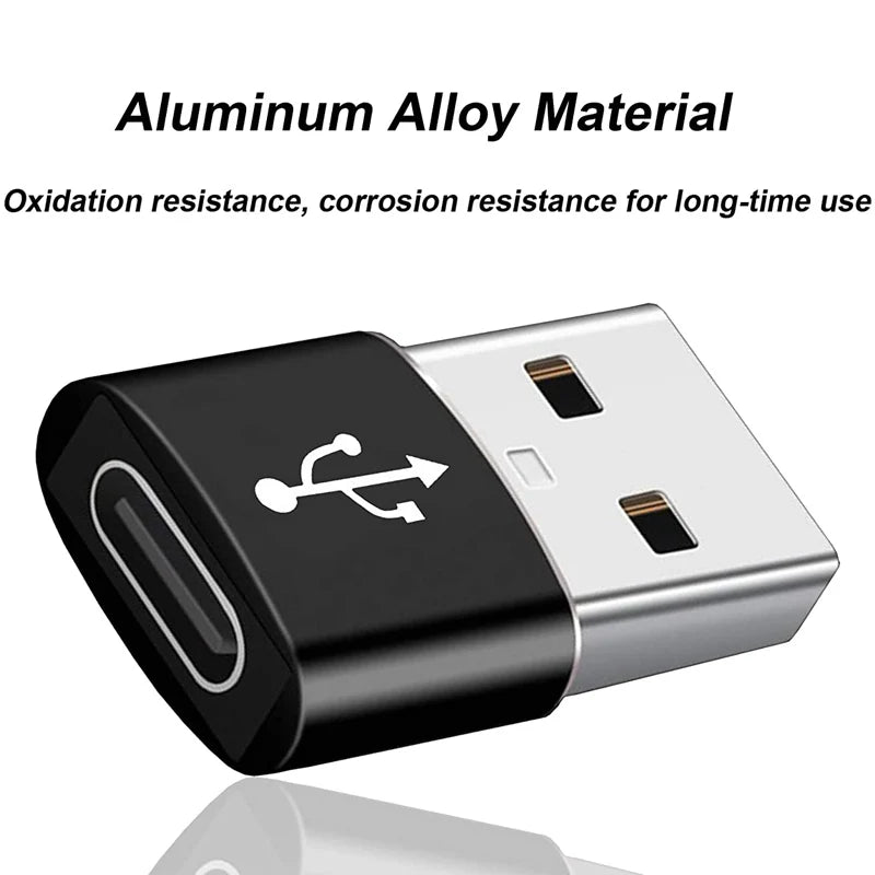 usb 3.0 to usb-c 3.1 adapter, high-speed type-c female to type-a male for fast charging, data transfer, otg converter, ce certified, portable mini connector, 5v output