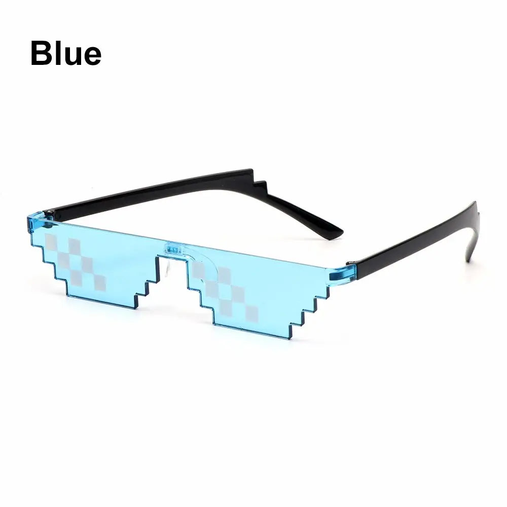 new design funny mosaic sunglasses thug life sun glasses pixel black retro gamer robot eyewear for birthday parties and cosplay favors