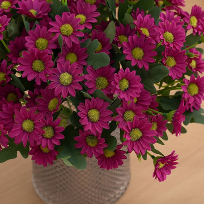 Silk Daisy Artificial Flowers Bouquet for Bridal Shower, Wedding, Home, Garden Decor, Autumn Party, Outdoor Venue Embellishment, Craft Projects, No Wilt, Easy Care
