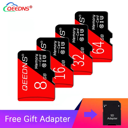 Mini SD Card 128GB 64GB 32GB 16GB 8GB Ultra Memory Card Class 10 SD/TF Flash Card with Free Adapter for Mobile, Camera, Tablet, and Digital Devices