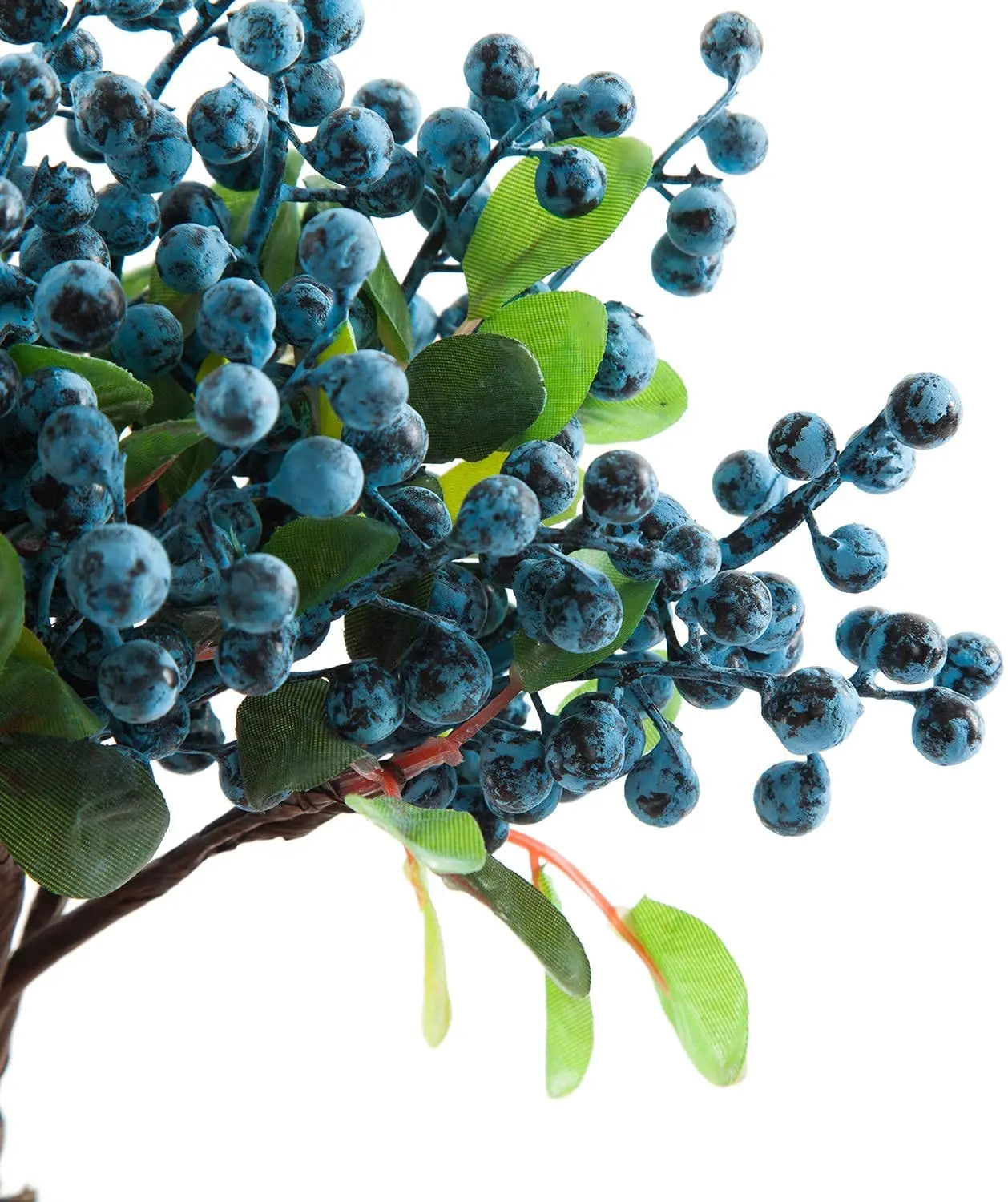 artificial flower bouquet, 5 pack 25cm silk berry branches for indoor decoration, weddings, parties, bridal showers, multicolour (red, blue, green, white)