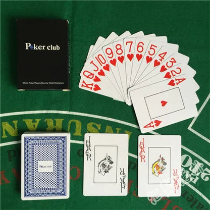 2 PCS/Set Waterproof Plastic Poker Playing Cards 2.48x3.46 Inch Scrub Cards for Texas Hold'em and Baccarat Game Nights, Durable and Easy to Handle Playing Cards