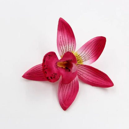Artificial Orchid Flower Heads 7.5cm, Silk Decoration for Home Wedding, DIY Craft, 10/20/30PCS Assorted Colours, Gift Scrapbooking Decorative Floral Design