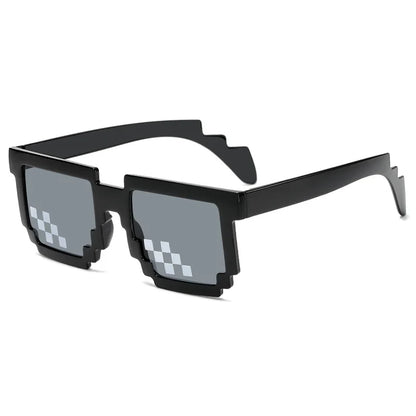 8 Bit Thug Life Sunglasses Pixelated Shades Unisex Gift Mosaic Eyewear for Men Women Retro Toy Glasses Fun Eyeglasses for Parties and Festivals