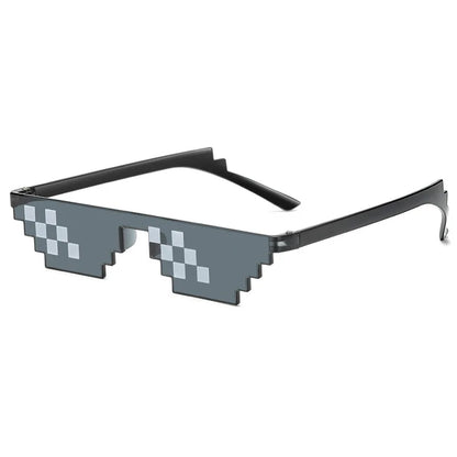 8 Bit Thug Life Sunglasses Pixelated Shades Unisex Gift Mosaic Eyewear for Men Women Retro Toy Glasses Fun Eyeglasses for Parties and Festivals