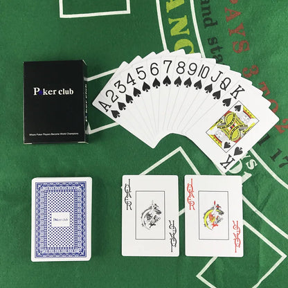 2 PCS/Set Waterproof Plastic Poker Playing Cards 2.48x3.46 Inch Scrub Cards for Texas Hold'em and Baccarat Game Nights, Durable and Easy to Handle Playing Cards