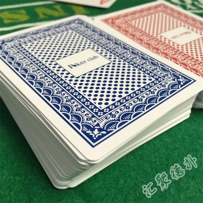2 PCS/Set Waterproof Plastic Poker Playing Cards 2.48x3.46 Inch Scrub Cards for Texas Hold'em and Baccarat Game Nights, Durable and Easy to Handle Playing Cards