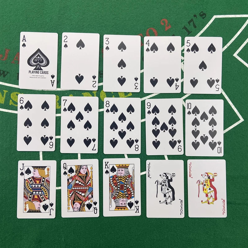 2pcs lot waterproof plastic playing cards texas hold'em poker 2.28x3.46 inch - durable pvc, perfect for game nights and tournaments, easy to clean, ideal for all players