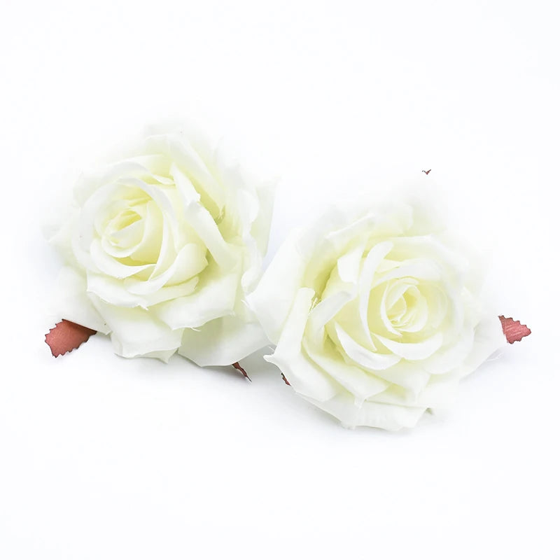 silk rose flower heads, 100 pack - artificial decoration for weddings, parties, anniversary, home décor, indoor silk roses for baby shower, birthday, bridal event