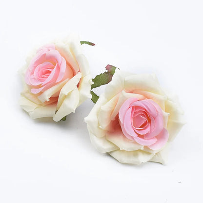 Silk Rose Flower Heads, 100 Pack - Artificial Decoration for Weddings, Parties, Anniversary, Home Décor, Indoor Silk Roses for Baby Shower, Birthday, Bridal Event