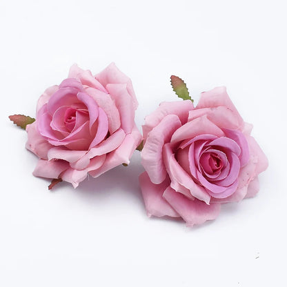 Silk Rose Flower Heads, 100 Pack - Artificial Decoration for Weddings, Parties, Anniversary, Home Décor, Indoor Silk Roses for Baby Shower, Birthday, Bridal Event