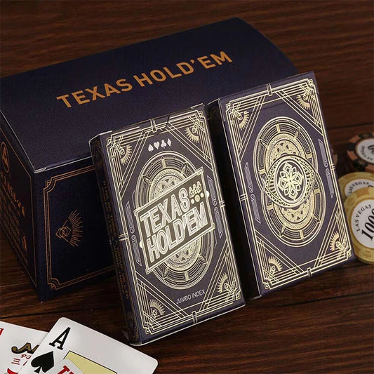 Poker Paper Deck, Texas Hold'em Poker Card Set, 54Pcs Family Game for Fun Nights, Durable Playing Cards, Ideal for 2+ Players, Perfect for All Ages and Gatherings
