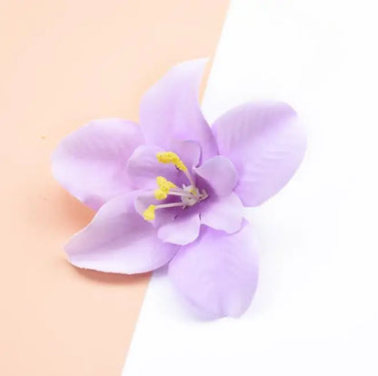 Artificial Orchid Flower Heads 7.5cm, Silk Decoration for Home Wedding, DIY Craft, 10/20/30PCS Assorted Colours, Gift Scrapbooking Decorative Floral Design