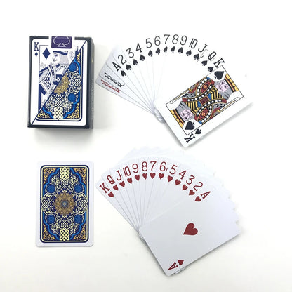 2PCS Lot Waterproof Plastic Playing Cards Texas Hold'em Poker 2.28x3.46 Inch - Durable PVC, Perfect for Game Nights and Tournaments, Easy to Clean, Ideal for All Players
