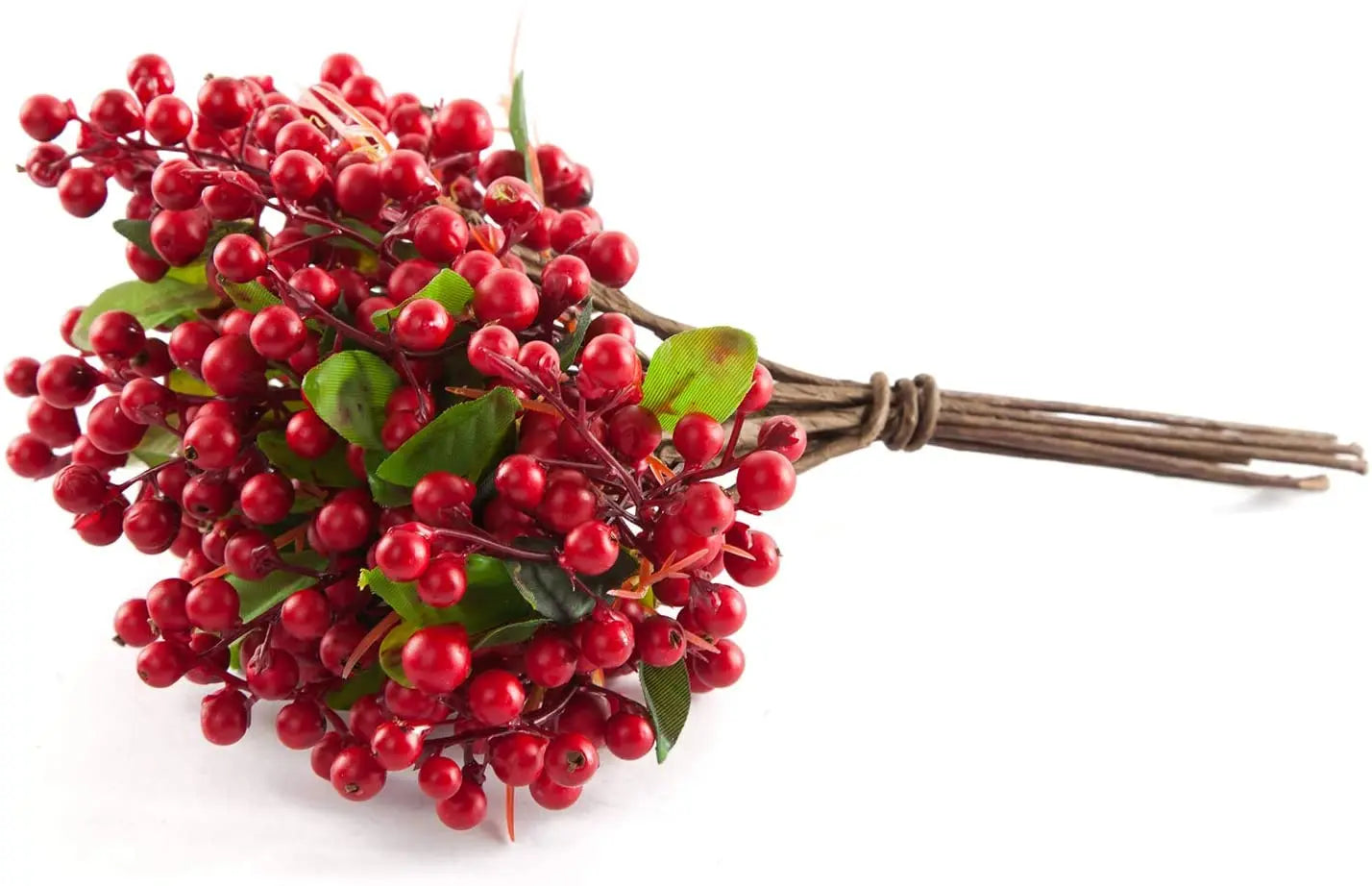 artificial flower bouquet, 5 pack 25cm silk berry branches for indoor decoration, weddings, parties, bridal showers, multicolour (red, blue, green, white)