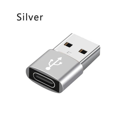 USB 3.0 to USB-C 3.1 Adapter, High-Speed Type-C Female to Type-A Male for Fast Charging, Data Transfer, OTG Converter, CE Certified, Portable Mini Connector, 5V Output