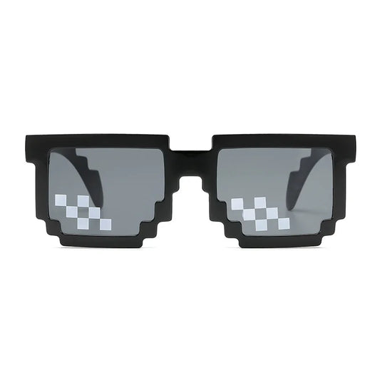 8 Bit Thug Life Sunglasses Pixelated Shades Unisex Gift Mosaic Eyewear for Men Women Retro Toy Glasses Fun Eyeglasses for Parties and Festivals