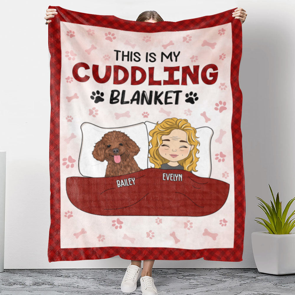 cuddling blanket - personalized custom fleece blanket for pet lovers, super soft sherpa fleece, warm throw for sofa, bed, gaming, and snuggling