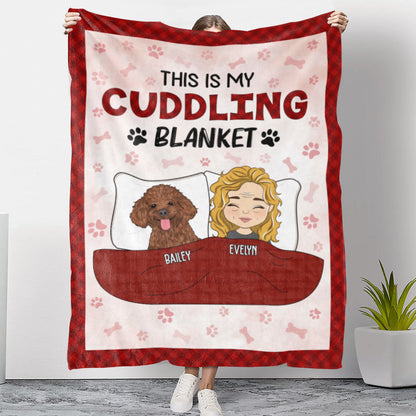 Cuddling Blanket - Personalized Custom Fleece Blanket for Pet Lovers, Super Soft Sherpa Fleece, Warm Throw for Sofa, Bed, Gaming, and Snuggling