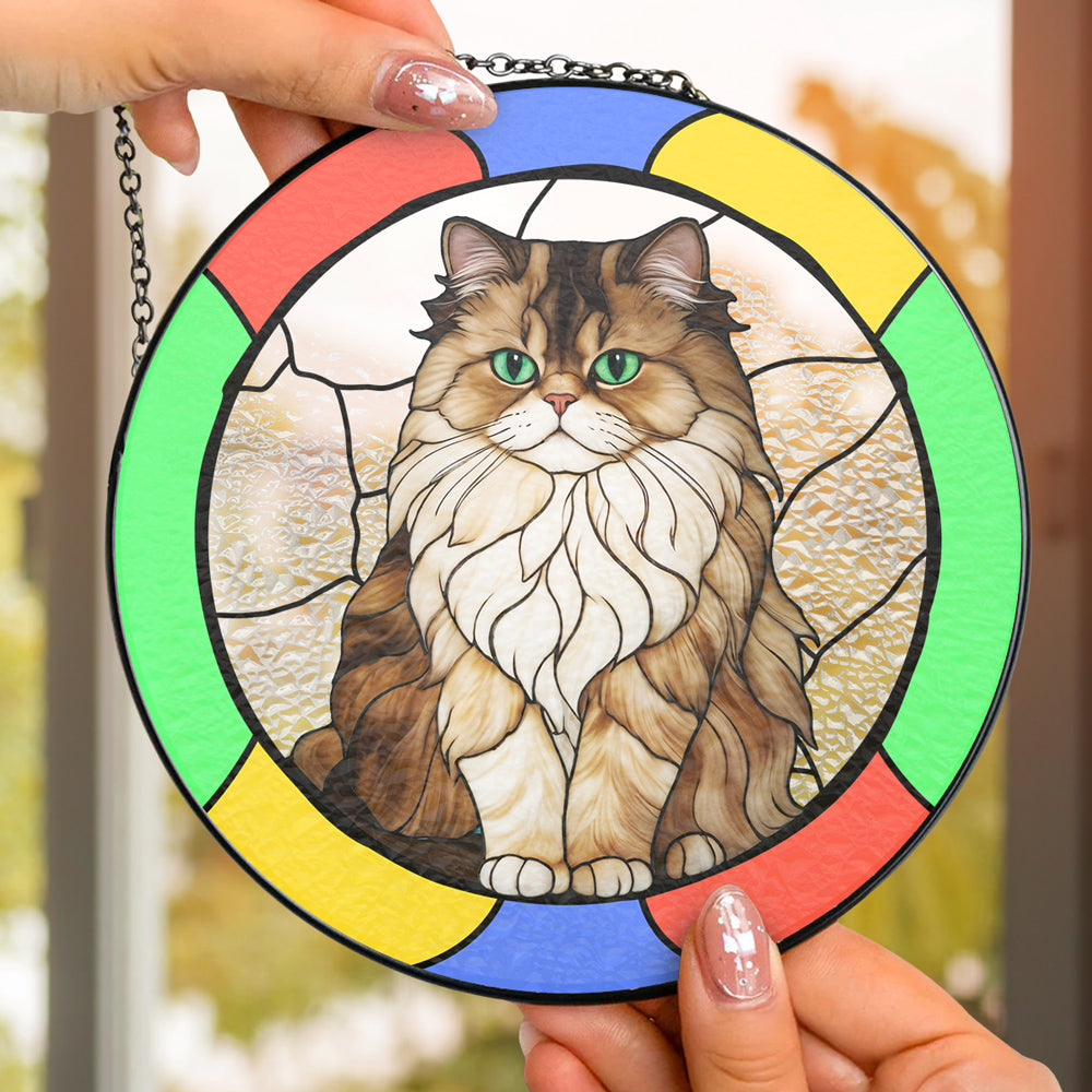 portrait my fur baby - personalized window hanging suncatcher for home decor