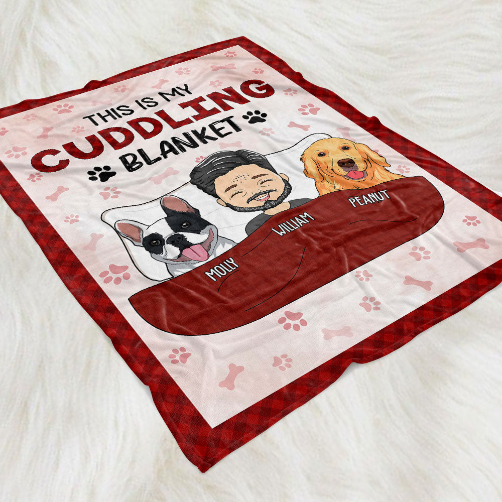 cuddling blanket - personalized custom fleece blanket for pet lovers, super soft sherpa fleece, warm throw for sofa, bed, gaming, and snuggling