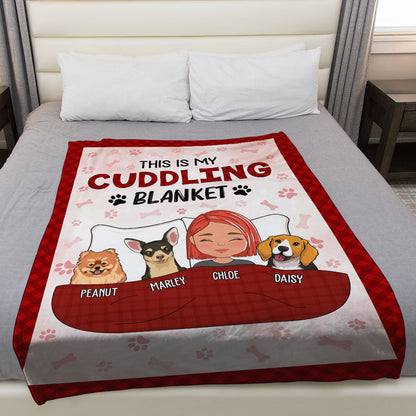 Cuddling Blanket - Personalized Custom Fleece Blanket for Pet Lovers, Super Soft Sherpa Fleece, Warm Throw for Sofa, Bed, Gaming, and Snuggling