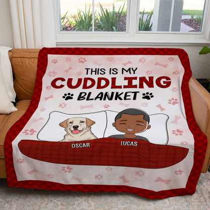 Cuddling Blanket - Personalized Custom Fleece Blanket for Pet Lovers, Super Soft Sherpa Fleece, Warm Throw for Sofa, Bed, Gaming, and Snuggling