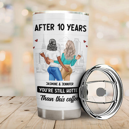 Couple After Years Hotter Than This Coffee Tumbler - Gift For Couples - Insulated Travel Mug - 20 Oz Stainless Steel Coffee Cup