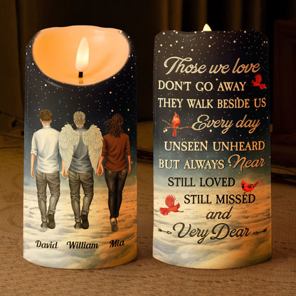 Memorial Candle Those We Love Don't Go Away - LED Tribute Candle for Comfort and Remembrance