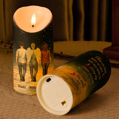Memorial Candle Those We Love Don't Go Away - LED Tribute Candle for Comfort and Remembrance