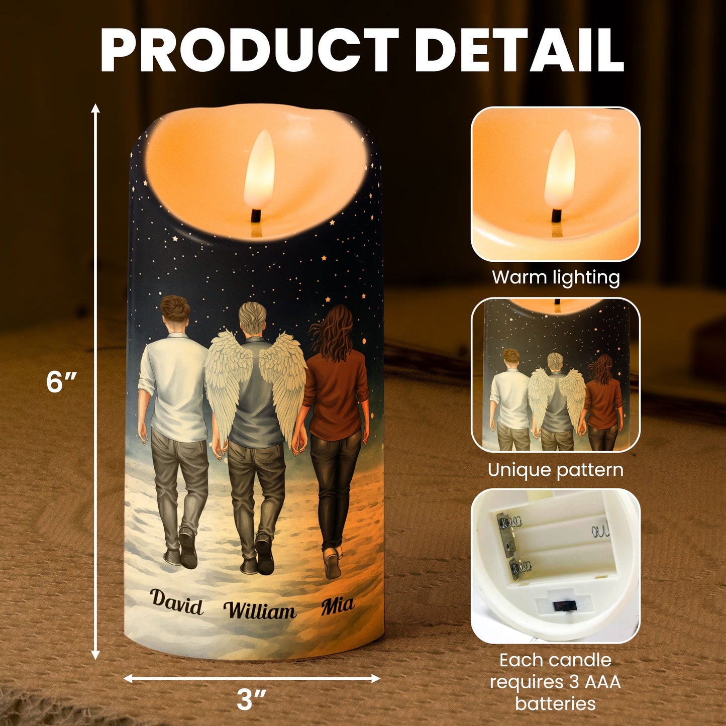 memorial candle those we love don't go away - led tribute candle for comfort and remembrance