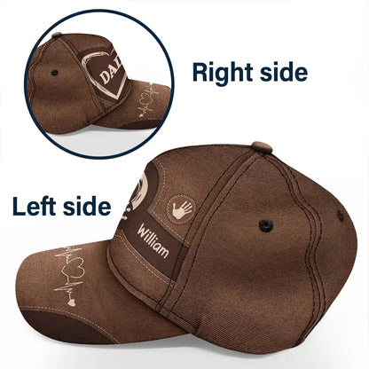 Grandpa Dad Kids Handprints - Personalized Classic Cap for Family Bonding and Special Occasions