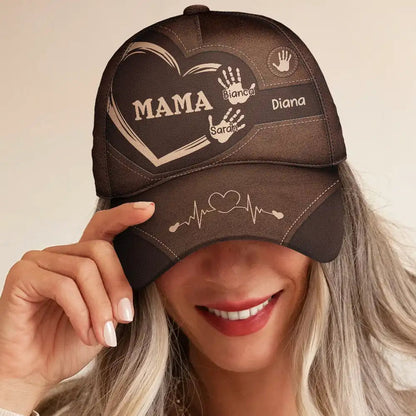 Grandpa Dad Kids Handprints - Personalized Classic Cap for Family Bonding and Special Occasions
