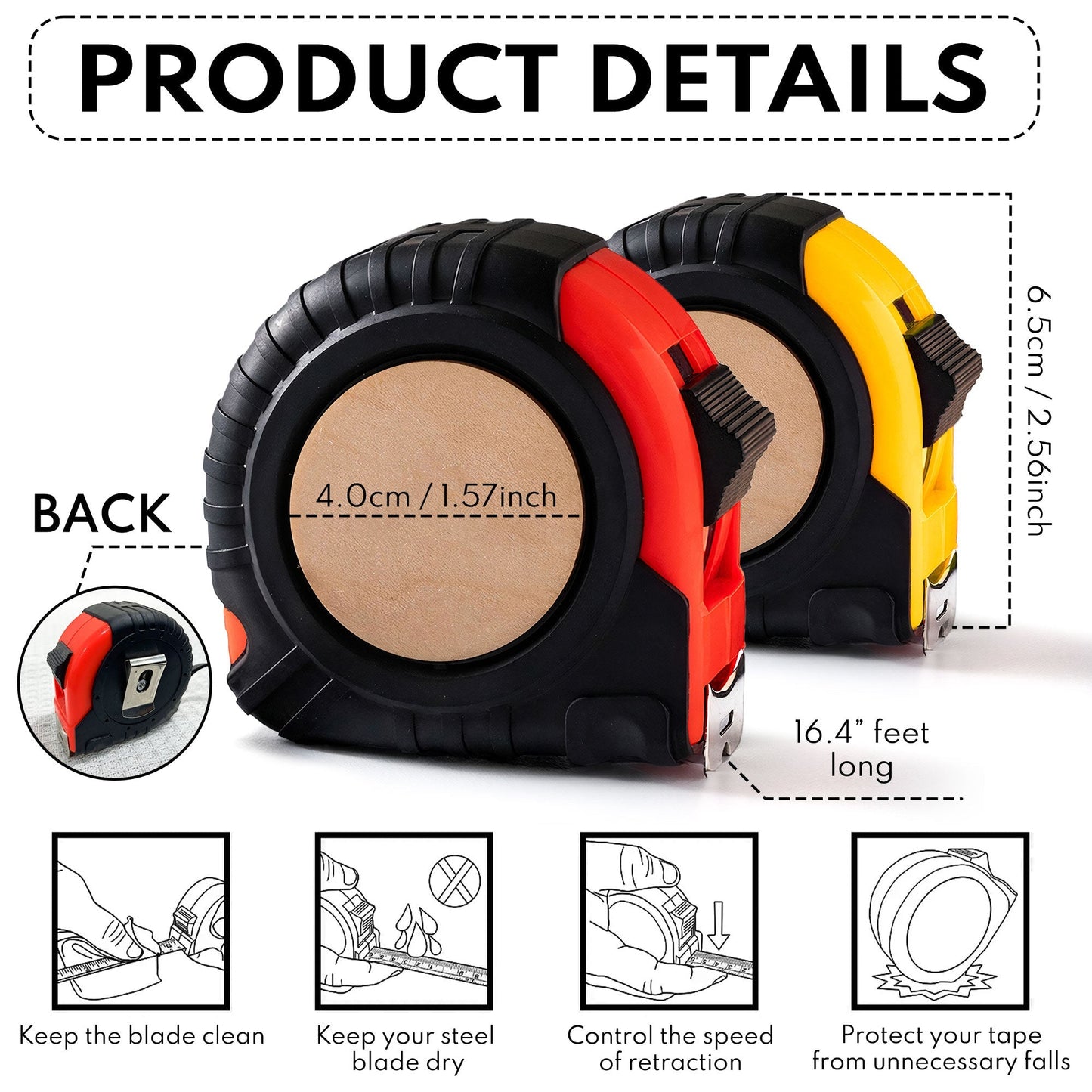our love for you is immeasurable - personalized tape measure gift for dad, 16.4 feet, high-quality diy tool, heartfelt message, practical keepsake