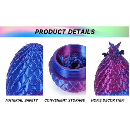 3D Printed Antistress Dragon Fidget Toy Rotatable Articulated 30cm Colors