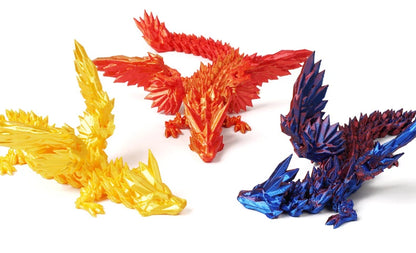 3D Dragon Rotatable Articulated Dragon Egg Kid Gifts Realistic Dragon Statue for Landscaping Decoration Printed Figures Animals
